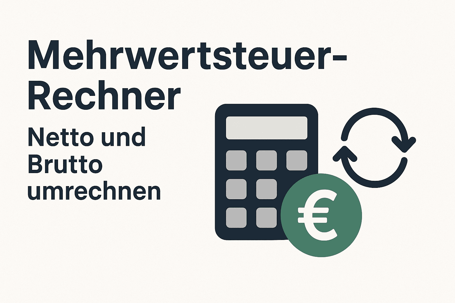 Mehrwertsteuer Rechner: Berechne die Umsatzsteuer